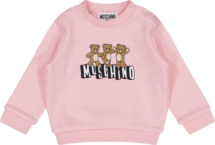Moschino Moschino Baby Unisex Trui In Licht Roze