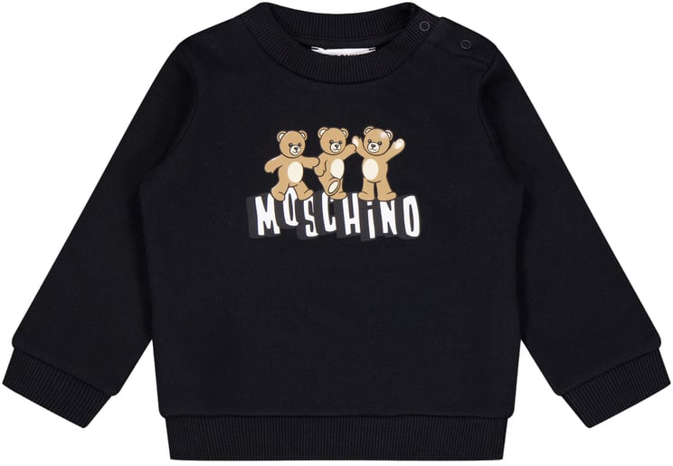 Moschino Moschino Baby Unisex Trui In Zwart