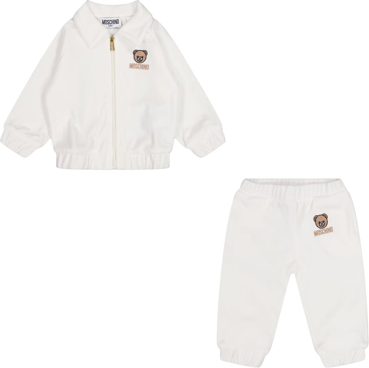 Moschino Moschino Baby Unisex Joggingpak In Off White