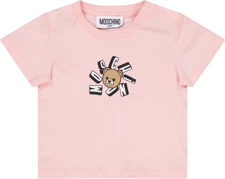 Moschino Moschino Baby Unisex T-Shirt In Licht Roze