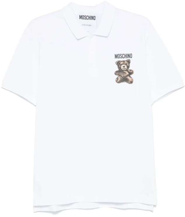 Moschino Teddy Bear Logo Polo Shirt