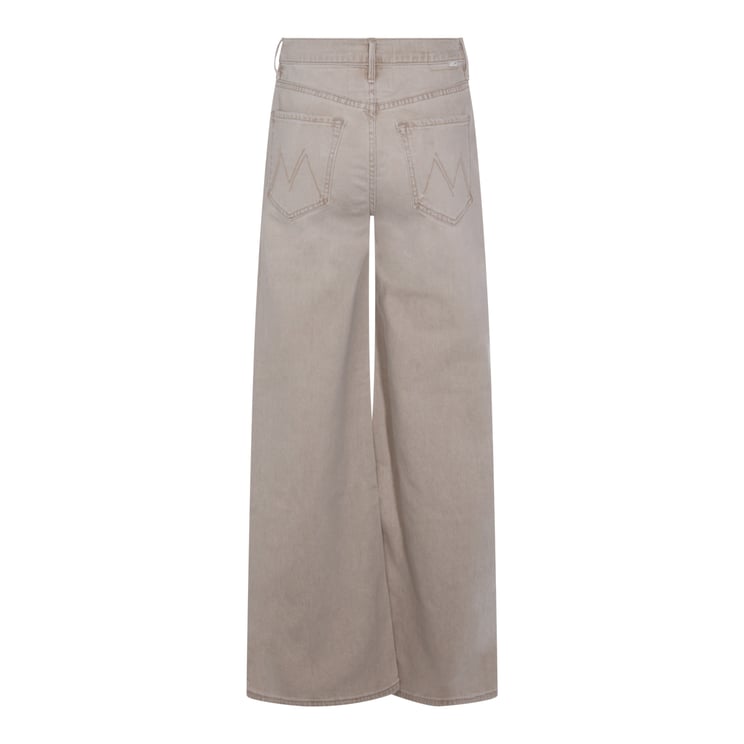 Mother Straight-Leg Beige Jeans with
