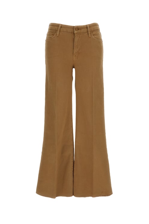 Mother High-Rise Wide-Leg Jeans with Frayed Raw-Cut Hem
