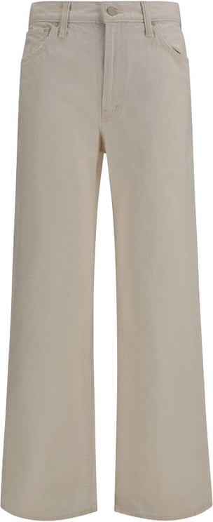 Mother Denim Mother Denim White Cotton Relaxed Fit Jeans