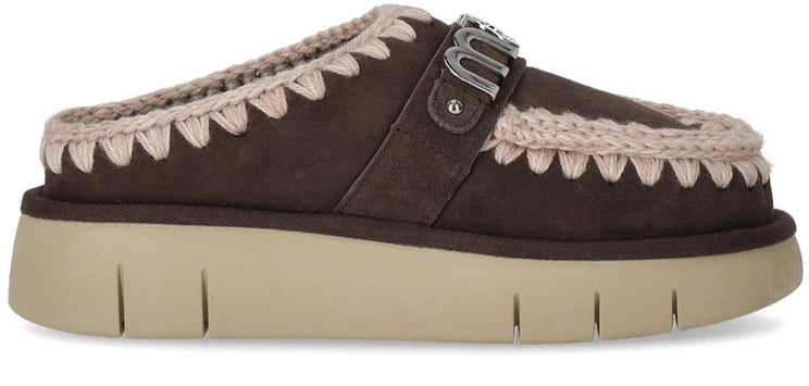 MOU MOU BOUNCE METAL LOGO MOCHA CLOG