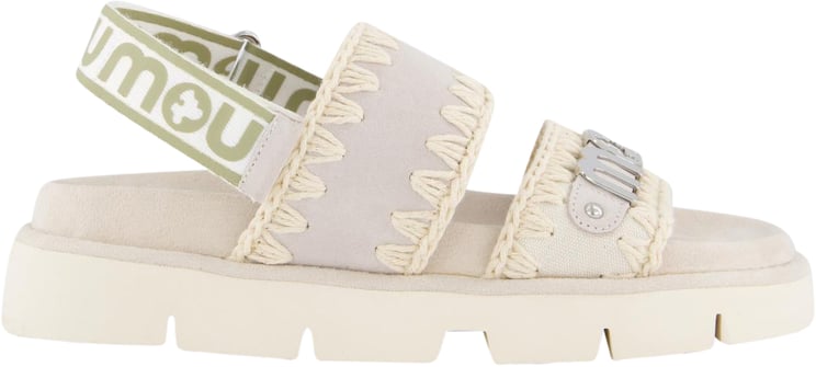 MOU Dames Bio Sandal Back Strap Wit