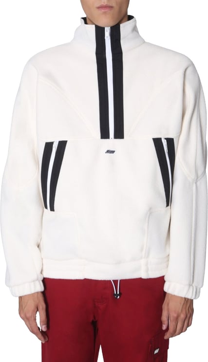 MSGM High-Collar Oversized Sweatshirt With Graphic Design