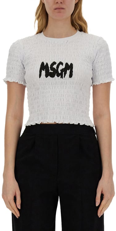 MSGM T-SHIRT WITH LOGO