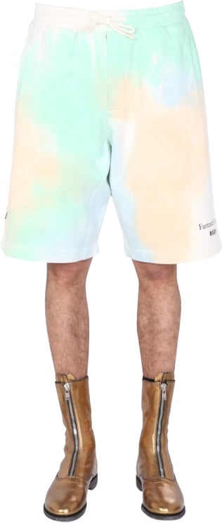 MSGM Tie Dye Pattern Bermuda