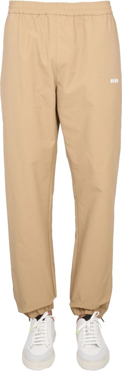 MSGM Relaxed Fit Casual Pants With Logo