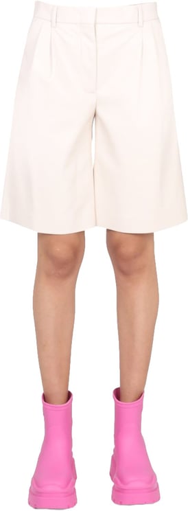 MSGM Faux Leather Bermuda Shorts