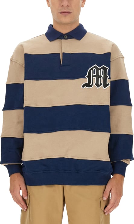 MSGM Oversized Sweatshirt With Classic Polo Collar