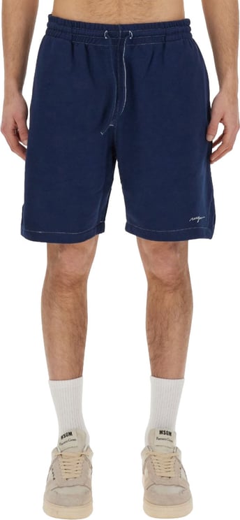 MSGM Bermuda Shorts With Embroidered Logo