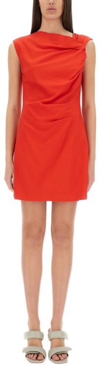 MSGM Draped Slim Fit Mini Dress