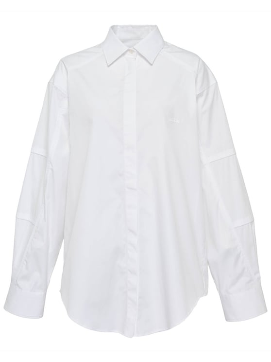 MSGM White Oversized Cotton Shirt