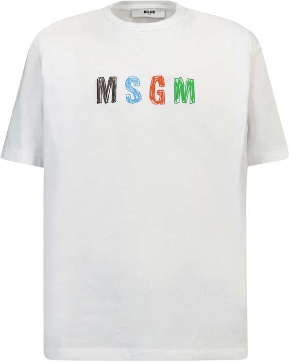 MSGM MSGM Kinder Jongens T-Shirt in Creme