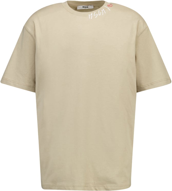 MSGM MSGM Kinder Jongens T-Shirt In Beige