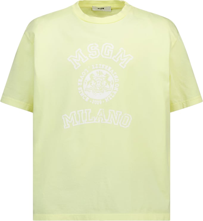 MSGM MSGM Kinder Unisex T-Shirt In Geel