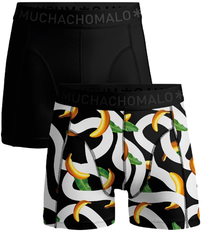 Muchachomalo MUCHACHOMALO 2-Pack Boxer Shorts Print/solid