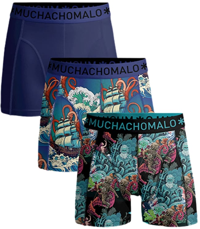 Muchachomalo MUCHACHOMALO 3-Pack Boxer Shorts Waterelements