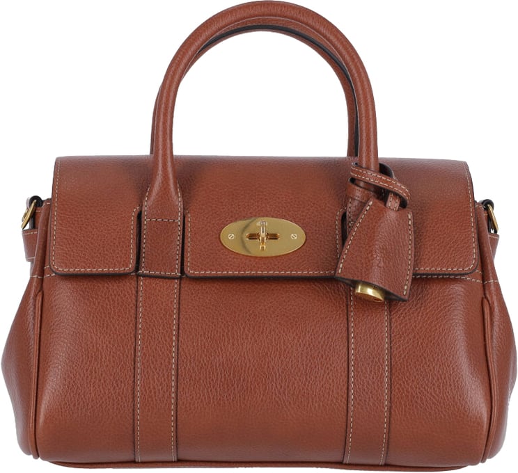 Mulberry Brown Bayswater Satchel Grain Leather Bag
