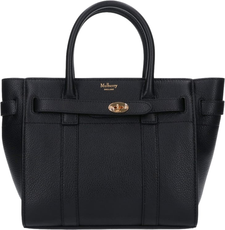 Mulberry Black Bayswater Mini Grain Leather Bag
