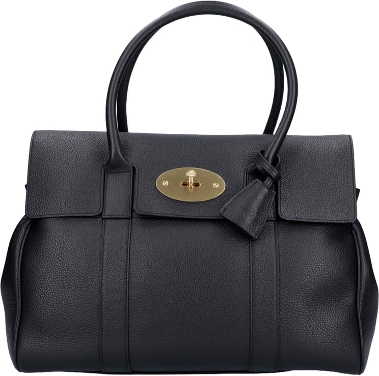 Mulberry Black Bayswater Grain Leather Tote Bag