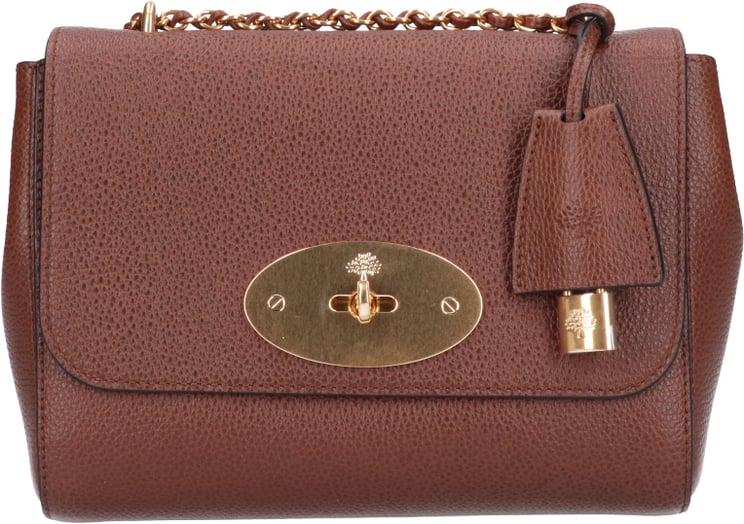 Mulberry Brown Oak Grain Leather Flap Bag