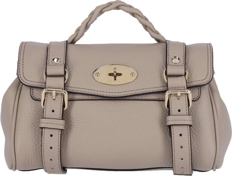 Mulberry Taupe Alexa Mini Grain Leather Bag