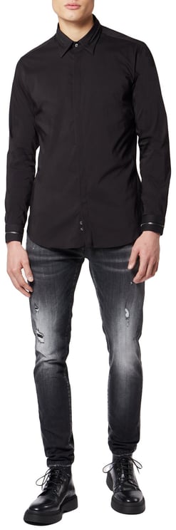 My Brand BASIC ZIPPER BLOUSE | BLACK