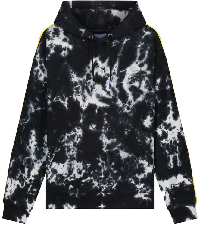 My Brand FOY TIE DYE HOODIE | BLACK - WHITE