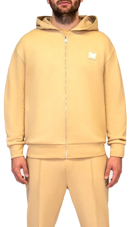 My Brand MB ESSENTIALS ZIP HOODIE | BEIGE