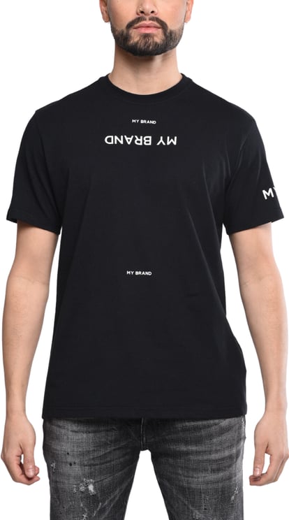 My Brand Multibranding Tshirt Bl/Wh | BLACK