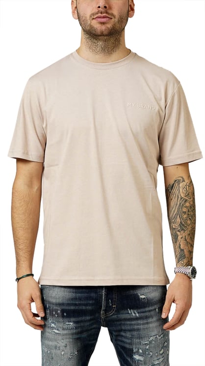 My Brand MY BRAND CHEST LOGO CAMEL T-SHIRT | CAMEL