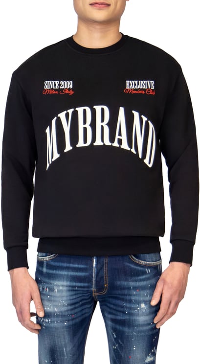 My Brand MYBRAND MILAN MEMBERS CLUB SWEATER | BLACK