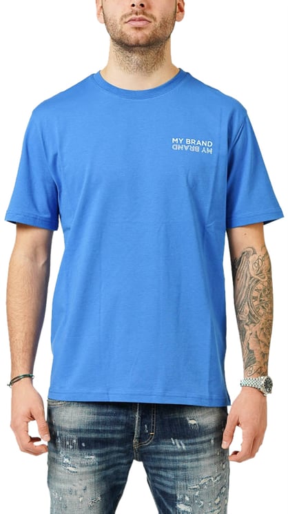 My Brand MY BRAND UPSIDE DOWN CHEST KOBALT T-SHIRT | KOBALT BLUE
