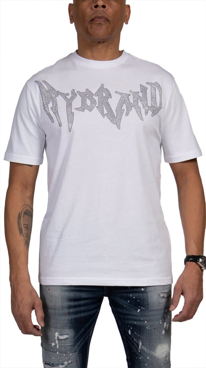 My Brand MYBRAND Winged Emblem Sparkle Tee White | WHITE