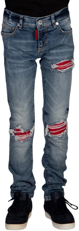 My Brand RED RIPPED BIKER JEANS KIDS | DENIM