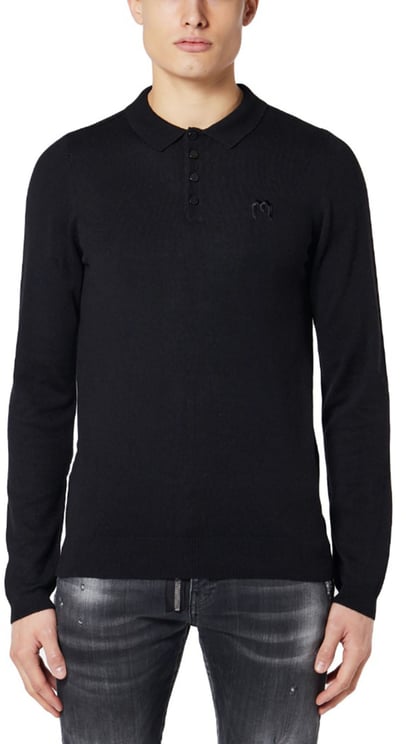 My Brand Solid M Longsleeve Polo | BLACK