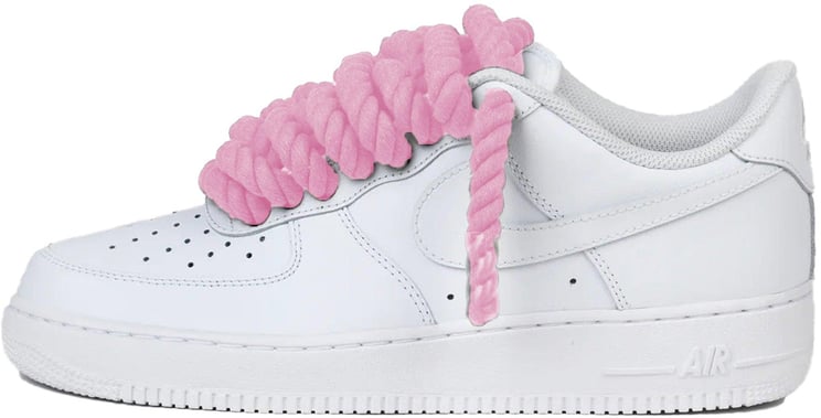 Nike Nike Air Force 1 Low Rope Laces Pink Custom
