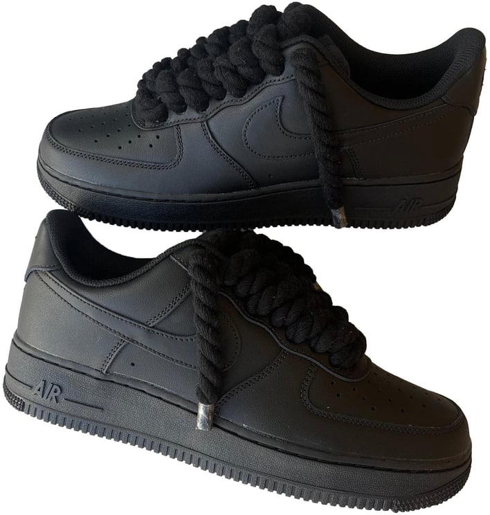 Nike Nike Air Force 1 Low Rope Laces Black Custom