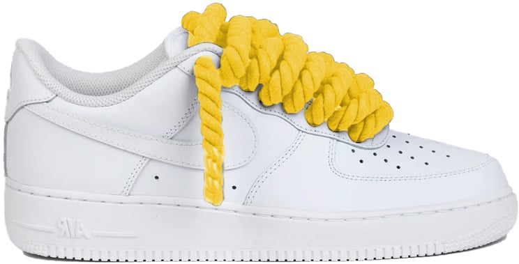 Nike Nike Air Force 1 Low Rope Laces Yellow Custom