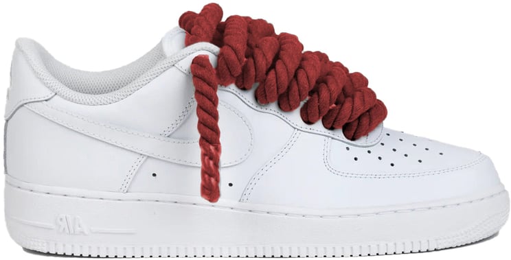 Nike Nike Air Force 1 Low Rope Laces Burgundy Custom