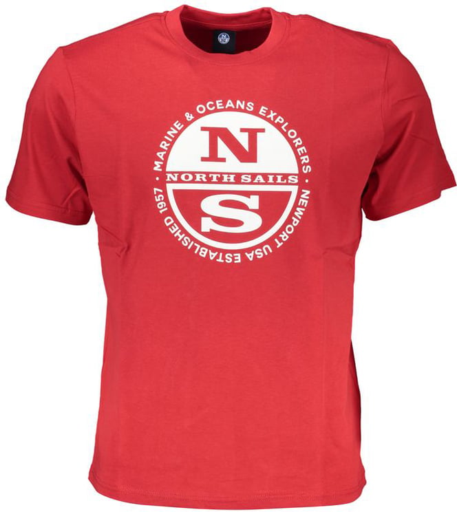 North Sails North Sails Rosso Cotton Mens T-Shirt