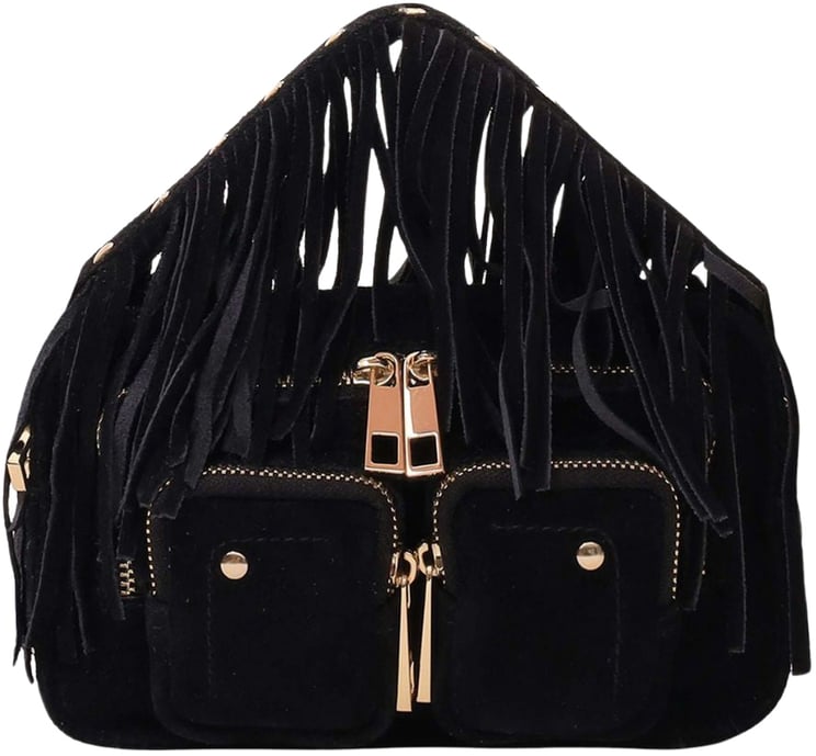 Nunoo Helena Fringe Suede Black w. Gold