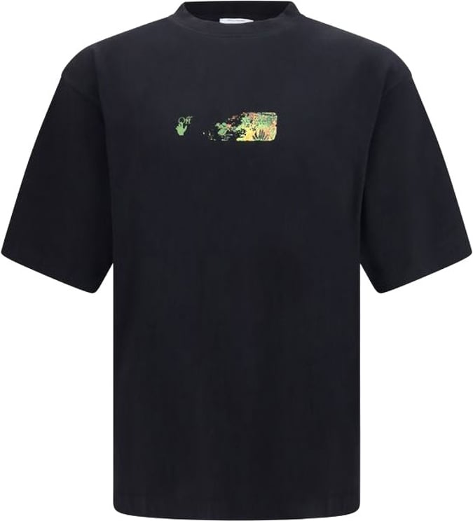 OFF-WHITE Black Spices Arrow Skate Cotton Printed T-Shirt