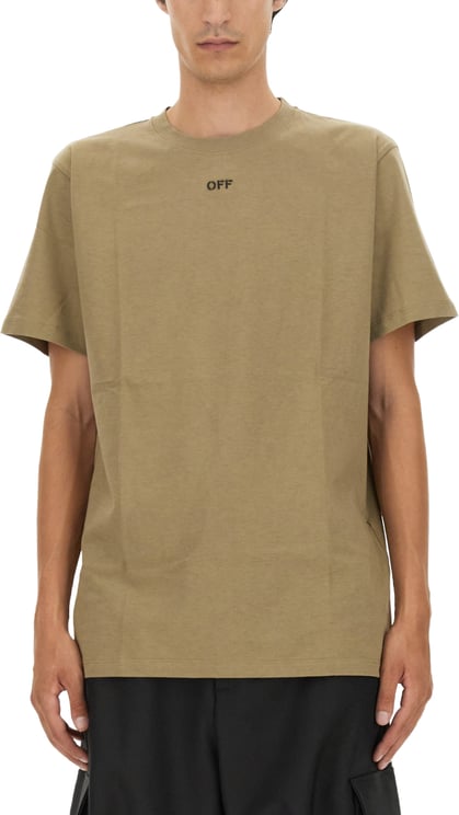 OFF-WHITE T-SHIRT WITH ARROW EMBROIDERY