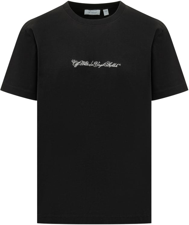 OFF-WHITE T-shirt Script Arrow con Logo Corsivo