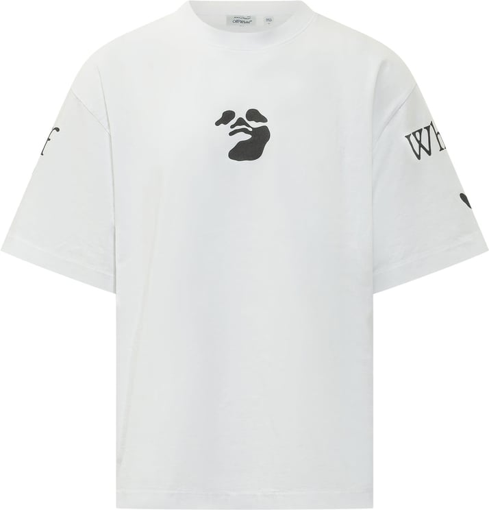 OFF-WHITE T-shirt Swimming Logo con Motivo Frontale