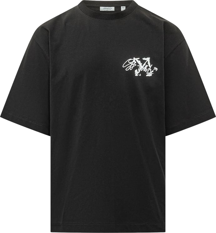 OFF-WHITE T-shirt Stroke 2 Arrow con Stampa sul Petto